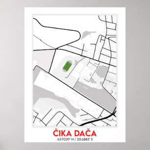 Affiche Chika Dača Stadium Carte Design