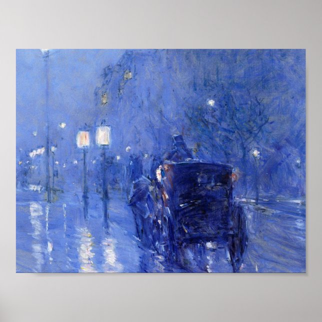 Affiche Childe Hassam - Rainy Midnight (Devant)