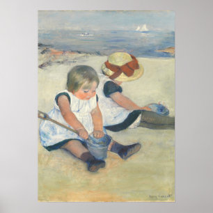 Affiche Children Playing on the Beach