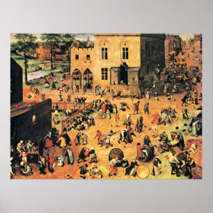 Affiche Children's Games, famous artwork,