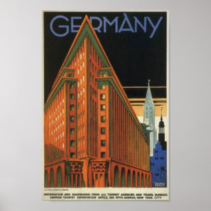 Affiche Chilehaus, Hamburg, Germany Vintage Travel