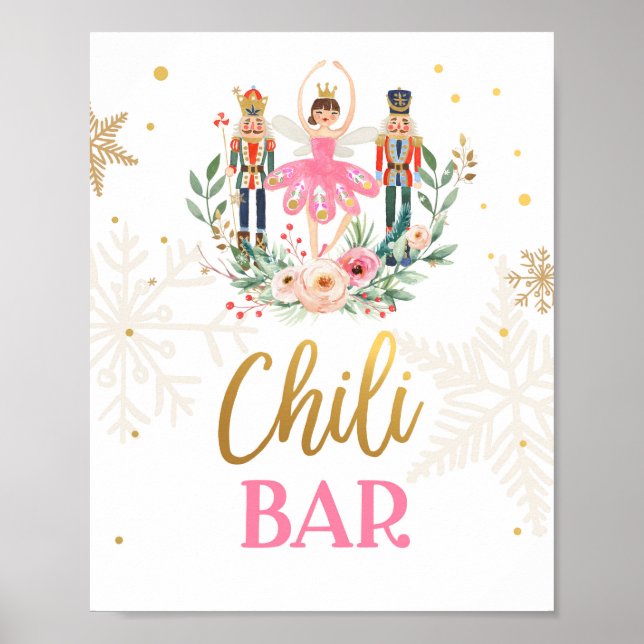 Affiche Chili Bar Nutcracker Ballerina Girl Table de nourr (Devant)