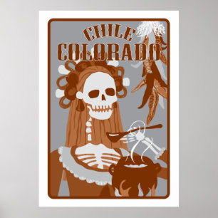 Affiche chili colorado : orange brûlé