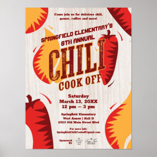 Affiche Chili Cook   Concours BBQ Cookout