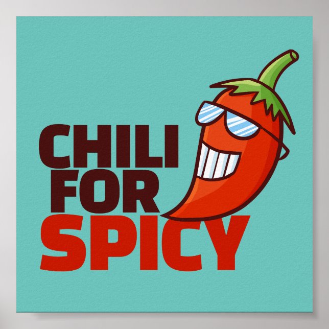 Affiche Chili personnalisé pour épicé (Devant)