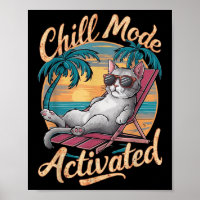 Chill Mode Chat Activé Avec Gles Sur La Plage
