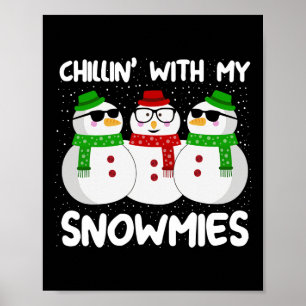 Affiche Chillère de Noël Snowman Avec Mes Neiges Gi moche