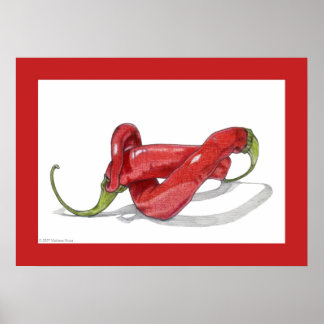 Affiche Chillies tordues
