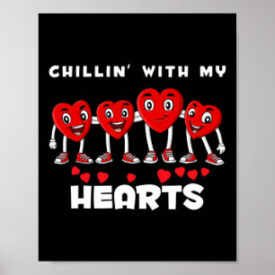 Affiche Chillin Avec Mon Coeur Valentines Jour Fun Boys Gi