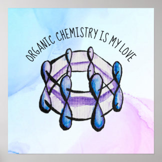 Affiche Chimie biologique Love Molecule Enseignant