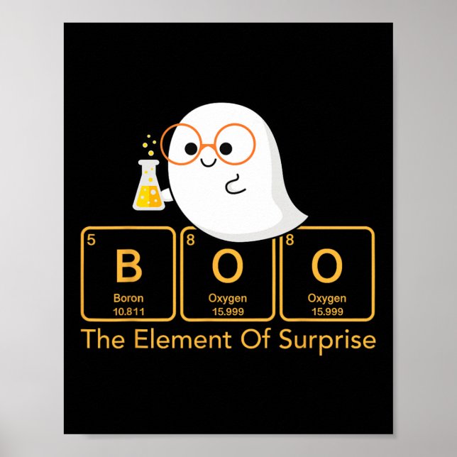 Affiche Chimie Boo L'Élément De Surprise Cute Chemist (Devant)