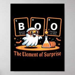 Affiche Chimie Boo L'Élément De Surprise Cute Chemist