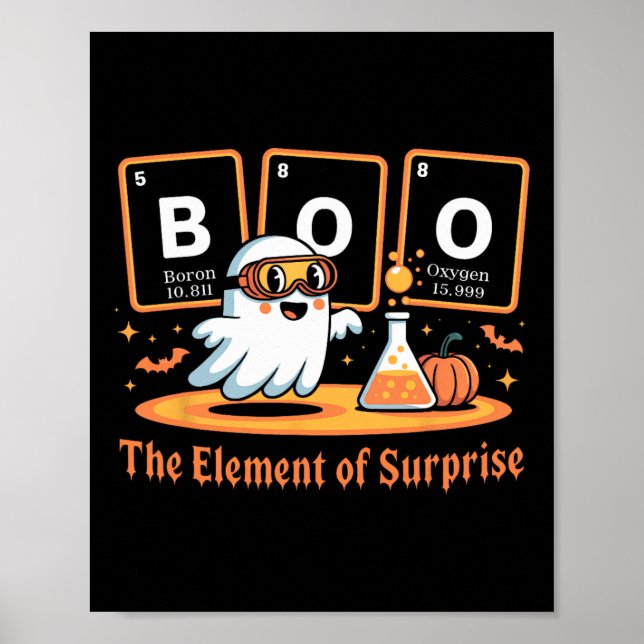 Affiche Chimie Boo L'Élément De Surprise Cute Chemist (Devant)