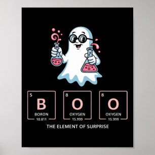 Affiche Chimie Boo L'Élément De Surprise Cute Chemist