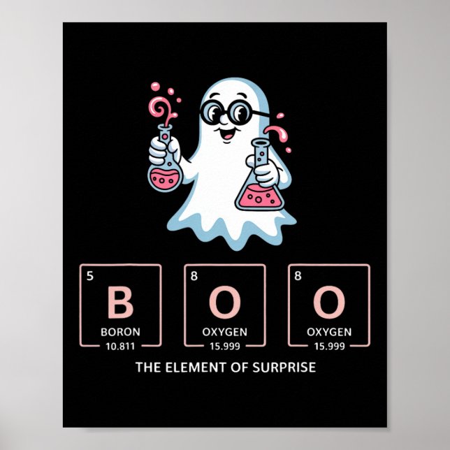 Affiche Chimie Boo L'Élément De Surprise Cute Chemist (Devant)