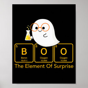Affiche Chimie Boo L'élément De Surprise Joli Chimiste
