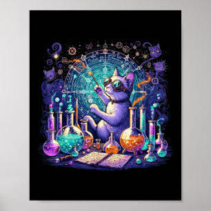 Affiche Chimie Chat Science Lover Funny Chimiste étudiant