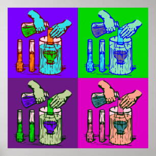 Affiche Chimie Déplacement Pop Art