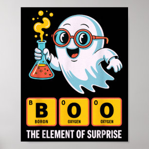 Affiche Chimie Fantôme Drôle Boo L'Élément De Surprise