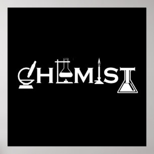 Affiche Chimie humoristique cadeaux de chimiste