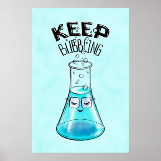 Affiche Chimie mignonne Drôle Nerdy Lab Caractère