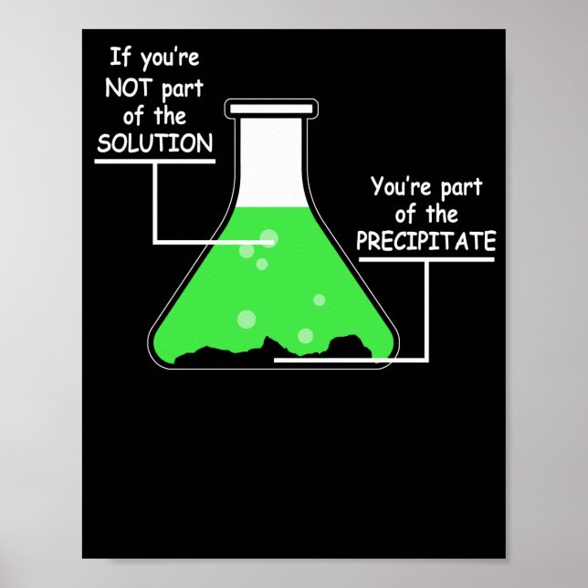 Affiche Chimie Tee Si vous ne faites pas partie de la solu (Devant)