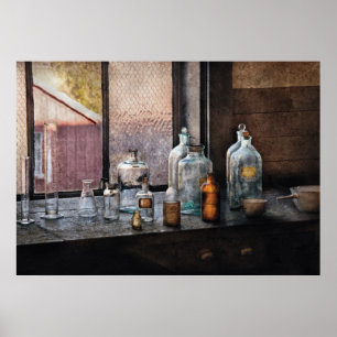 Affiche Chimiste - Bouteilles