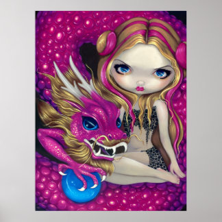 Affiche Chimmersif Dragon imaginaire fée Art Print