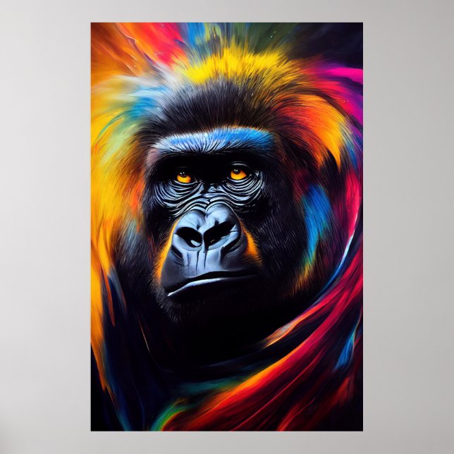 Affiche Chimpanzé Ape Animal Discovery Adventure Nature (Devant)