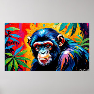 Affiche Chimpanzé ouest-africain