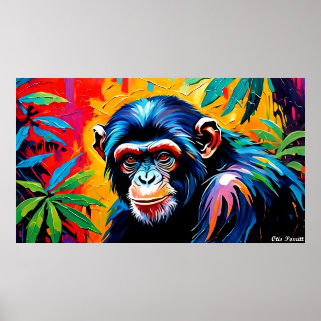 Affiche Chimpanzé ouest-africain (Devant)