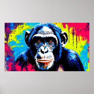 AFFICHE CHIMPANZEE