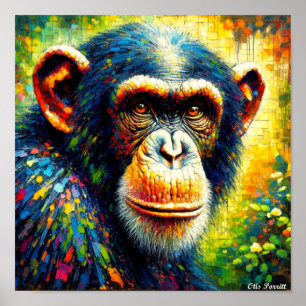 AFFICHE CHIMPANZEE COMMUN