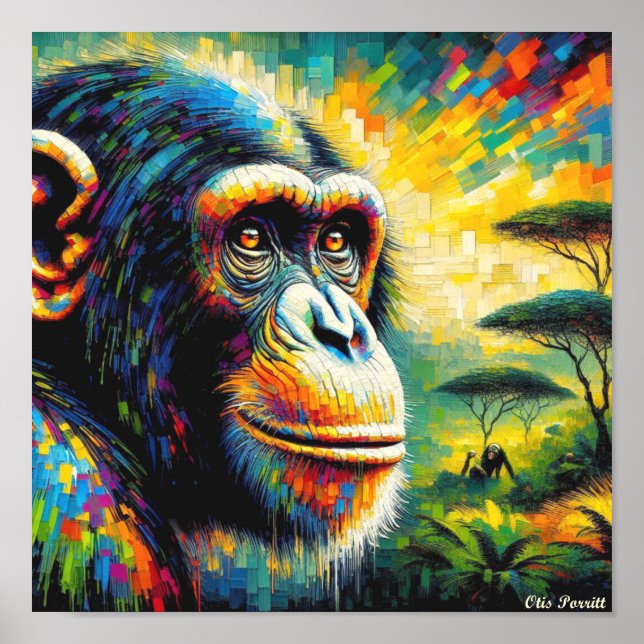 AFFICHE CHIMPANZEE COMMUN 4 (Devant)