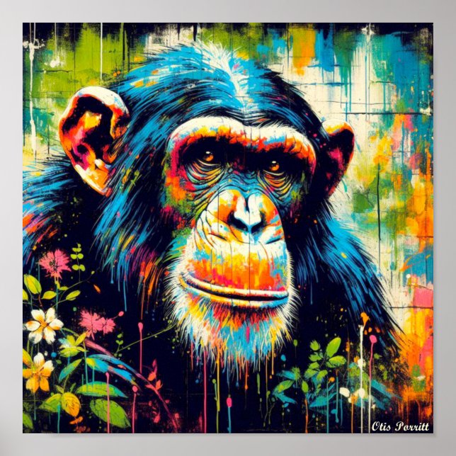 AFFICHE CHIMPANZEE COMMUN 5 (Devant)