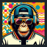 AFFICHE CHIMPANZEE POP-ART<br><div class="desc">Le chimpanzé (Pan troglodytes), aussi connu sous le nom de chimpanzé, est une espèce de grand singe originaire des forêts et des savanes d'Afrique tropicale. Elle a quatre sous-espèces confirmées et une cinquième proposée. Lorsque son proche parent le bonobo était plus communément appelé le chimpanzé pygmée, cette espèce était souvent...</div>