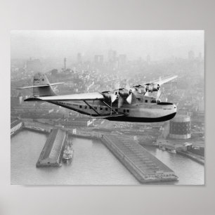 Affiche China Clipper Vol Bateau Au-Dessus De San Francisc