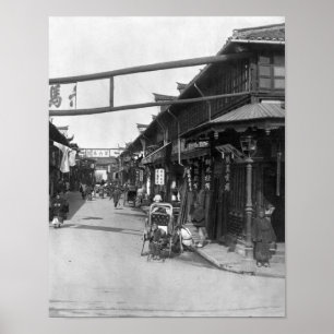 Affiche Chinatown à Shanghai, fin 19ème siècle