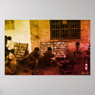 Affiche Chine ancienne Changsha prêt de livre