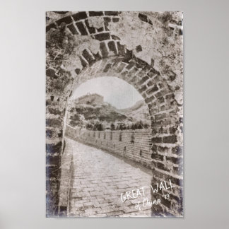 Affiche Chine ancienne La Grande Muraille Désir de défense