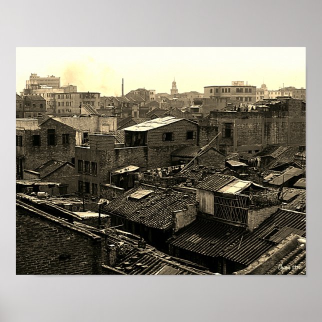 Affiche Chine Ancienne ville de Canton (Devant)