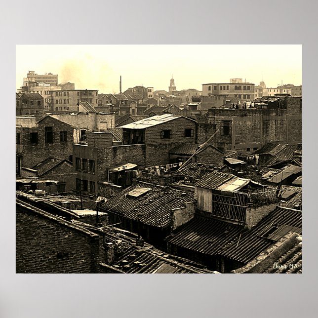 Affiche Chine ancienne ville de Canton (Devant)