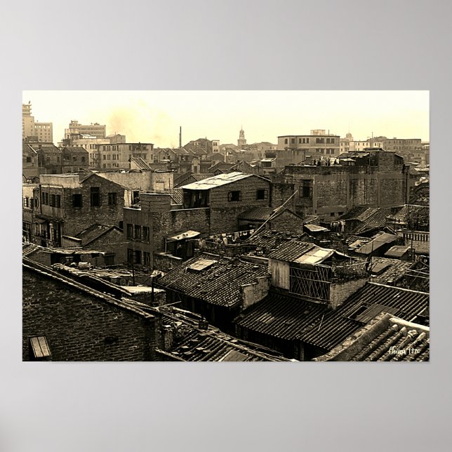 Affiche Chine Ancienne ville de Canton (Devant)