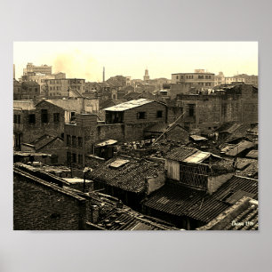 Affiche Chine ancienne ville de Canton