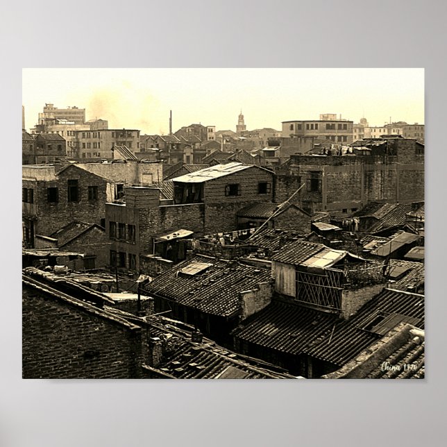 Affiche Chine ancienne ville de Canton (Devant)