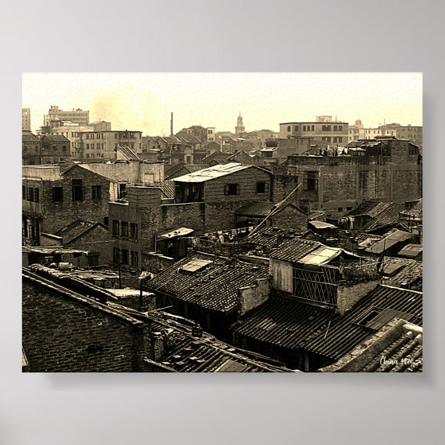 Affiche Chine Ancienne ville de Canton (Devant)