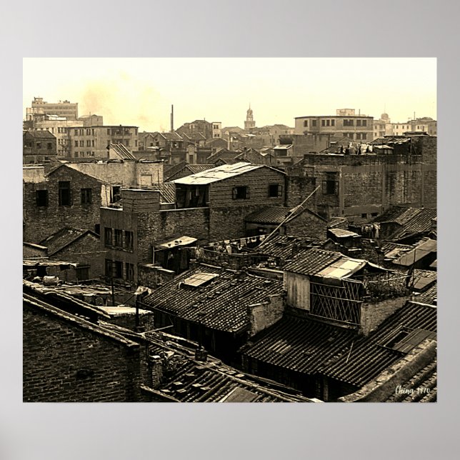 Affiche Chine Ancienne ville de Canton (Devant)