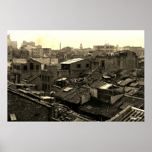 Affiche Chine Ancienne ville de Canton