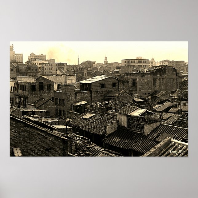 Affiche Chine ancienne ville de Canton (Devant)