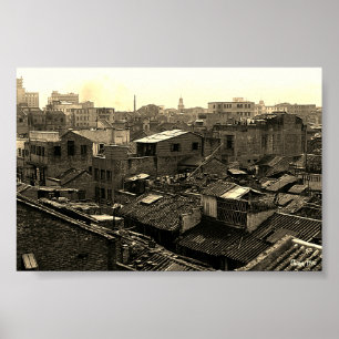 Affiche Chine Antique ville de Canton